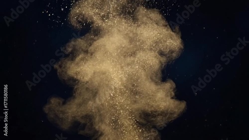 Wallpaper Mural Golden powder explosion against a dark background Torontodigital.ca