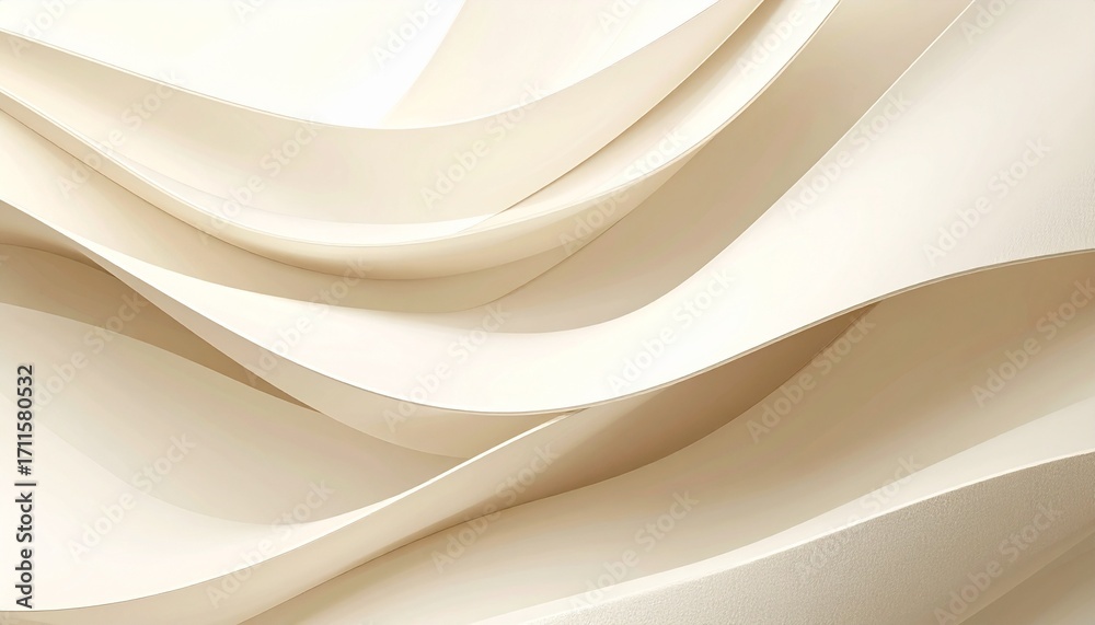 Fototapeta premium Soft elegant creamy white fabric drape