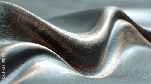 Chrome Metallic Wave Surface