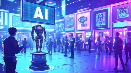 Artificial Intelligence Exhibition with Robots and Digital Innovation Showcase