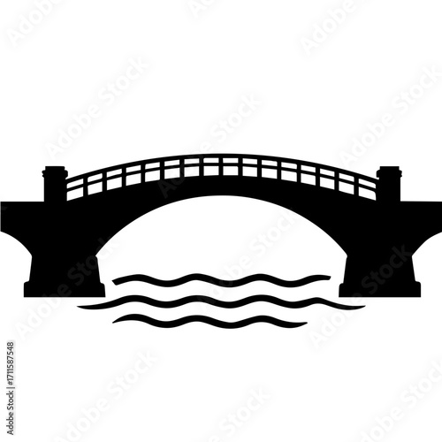 The Graceful Arch of a River Bridge