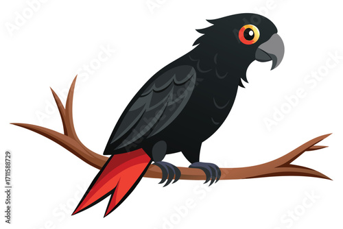 Colorful parrot perched on a branch in a natural setting capturing the essence of wildlife