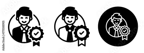 Best Employee Icon Collection Glyph & Mixed Style