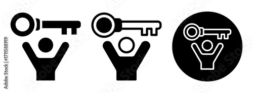 Key To Success Icon Collection Glyph & Mixed Style