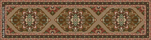Retro rug, tribal pattern, rug for room decoration