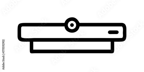 Minimalist smoke detector icon with sensor detail
