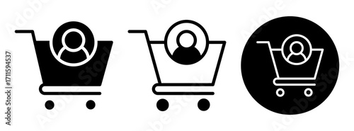 Customer Behavior Icon Collection Glyph & Mixed Style