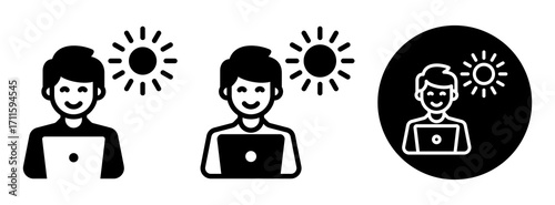 Digital Nomad Icon Collection Glyph & Mixed Style