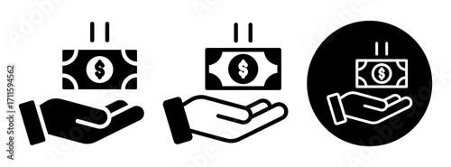 Income Icon Collection Glyph & Mixed Style