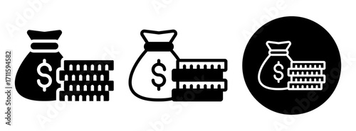 Cost Icon Collection Glyph & Mixed Style