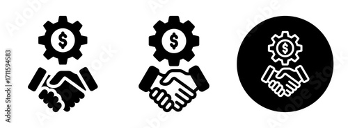Acquisition Icon Collection Glyph & Mixed Style