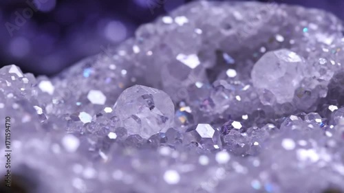 Wallpaper Mural Close-up of sparkling amethyst crystals with soft bokeh background Torontodigital.ca
