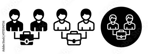 Coworker Icon Collection Glyph & Mixed Style