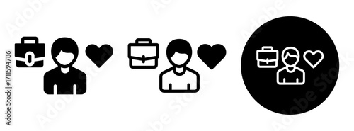 Work Life Icon Collection Glyph & Mixed Style