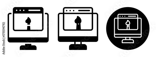 Web Design Icon Collection Glyph & Mixed Style