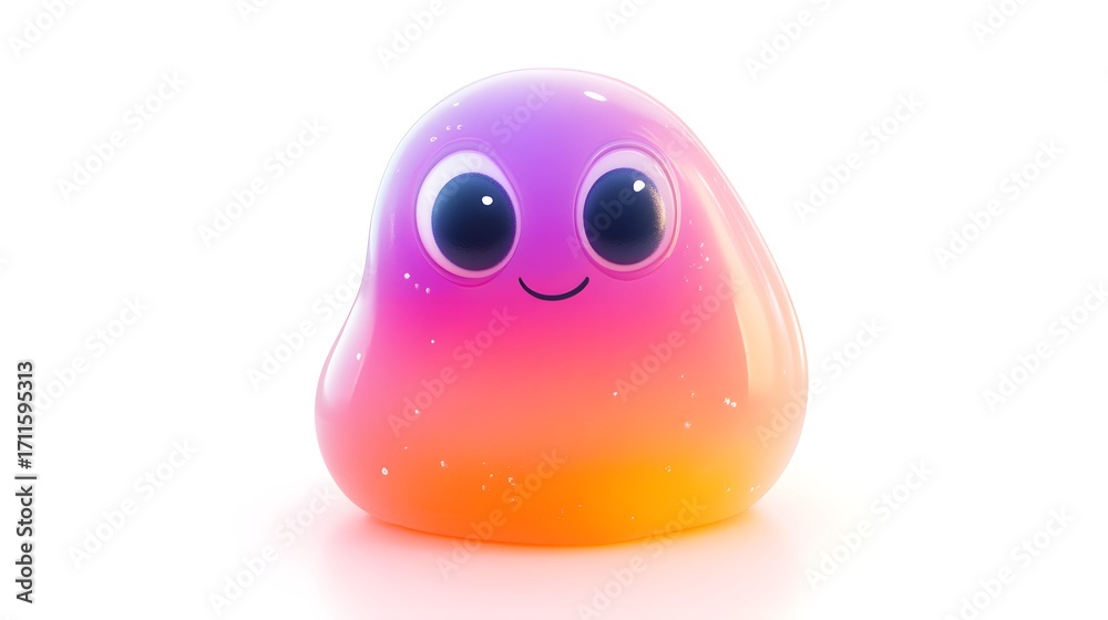 Fototapeta premium The slime is really cute. 