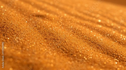 Wallpaper Mural Close-up of sparkling golden sand dunes under warm sunlight, creating a textured abstract background. Torontodigital.ca