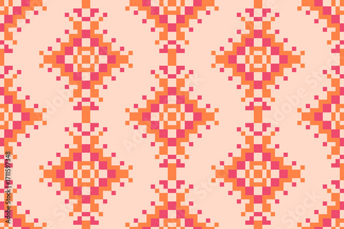 Seamless square pixel pattern, seamless pattern illustration.	