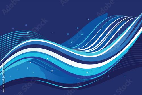 Flowing blue waves creating a serene and calming abstract design for backgrounds or wallpapers
