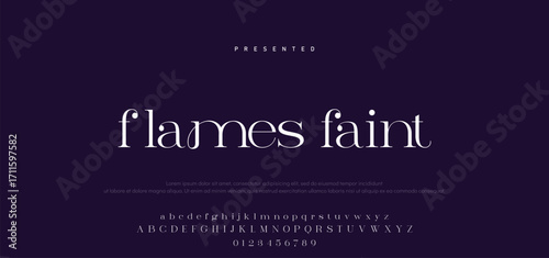 Luxury alphabet letters font and number. Typography elegant wedding classic lettering serif fonts decorative vintage retro concept. vector illustration