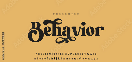 Luxury alphabet letters font and number. Typography elegant wedding classic lettering serif fonts decorative vintage retro concept. vector illustration