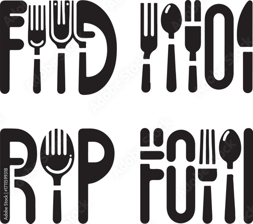 set of kitchen utensils