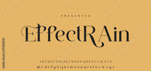 Elegant Font Uppercase Lowercase Number And Ampersand. Classic Lettering Minimal Fashion Designs. Typography modern serif fonts regular decorative vintage concept. vector illustration.