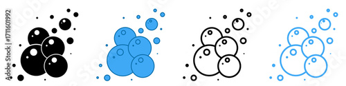 Soap foam bubbles vector icon. Fizzy drink, champagne pictogram, oxygen bubbles design