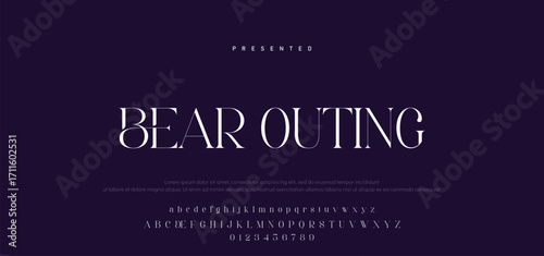 Elegant Font Uppercase Lowercase Number And Ampersand. Classic Lettering Minimal Fashion Designs. Typography modern serif fonts regular decorative vintage concept. vector illustration.