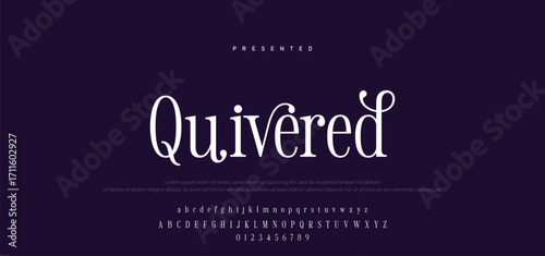 Elegant Font Uppercase Lowercase Number And Ampersand. Classic Lettering Minimal Fashion Designs. Typography modern serif fonts regular decorative vintage concept. vector illustration.
