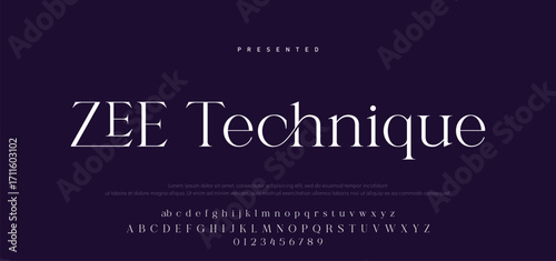Elegant Font Uppercase Lowercase Number And Ampersand. Classic Lettering Minimal Fashion Designs. Typography modern serif fonts regular decorative vintage concept. vector illustration.