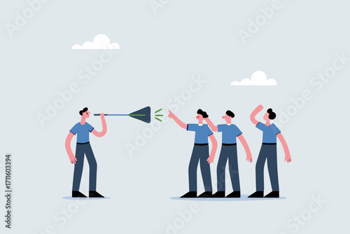 Good listener boss, businessman diligently strives to consider the counsel of all his associates.