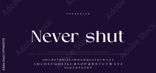 Elegant Font Uppercase Lowercase Number And Ampersand. Classic Lettering Minimal Fashion Designs. Typography modern serif fonts regular decorative vintage concept. vector illustration.