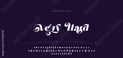 Elegant Font Uppercase Lowercase Number And Ampersand. Classic Lettering Minimal Fashion Designs. Typography modern serif fonts regular decorative vintage concept. vector illustration.