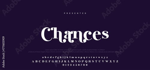 Elegant Font Uppercase Lowercase Number And Ampersand. Classic Lettering Minimal Fashion Designs. Typography modern serif fonts regular decorative vintage concept. vector illustration.