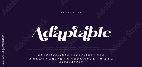 Elegant Font Uppercase Lowercase Number And Ampersand. Classic Lettering Minimal Fashion Designs. Typography modern serif fonts regular decorative vintage concept. vector illustration.