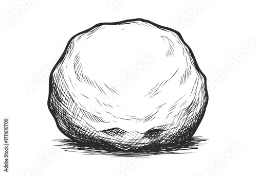 Detailed illustration of a rough natural stone - stock vector