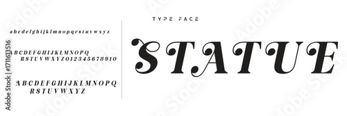 Elegant Font Uppercase Lowercase and Number. Classic Lettering Minimal Fashion Designs. Typography modern serif fonts regular decorative vintage concept. vector illustration