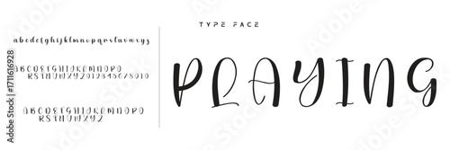 Lettering Minimalist Fashion. Elegant alphabet letters serif font and number. Typography fonts regular uppercase, lowercase.