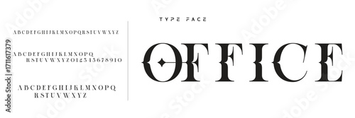 Lettering Minimalist Fashion. Elegant alphabet letters serif font and number. Typography fonts regular uppercase, lowercase.