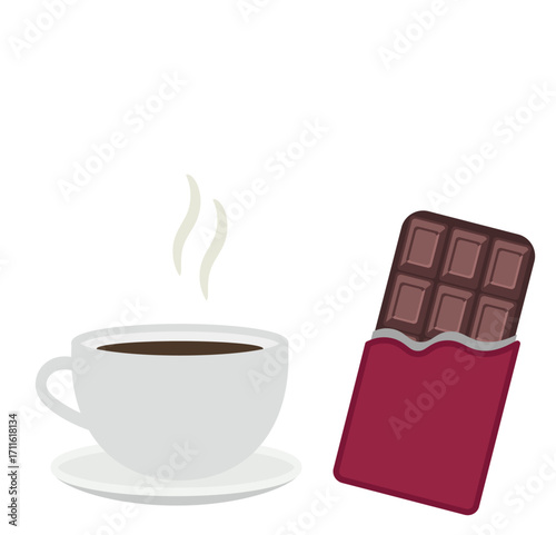 コーヒーとチョコレートのイラスト素材