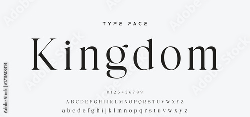 Lettering Minimalist Fashion. Elegant alphabet letters serif font and number. Typography fonts regular uppercase, lowercase.