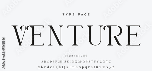 Elegant Font Uppercase and Number. Classic Lettering Minimal Fashion Designs. Typography modern serif fonts regular decorative vintage concept. vector illustration.