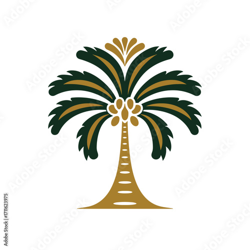 beach palm tree logo design