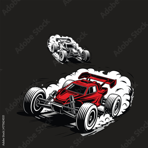 dune buggy racing artwork design