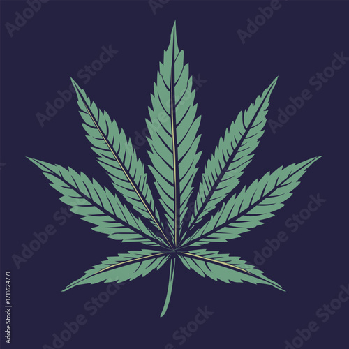 cannabis leaf illustration design