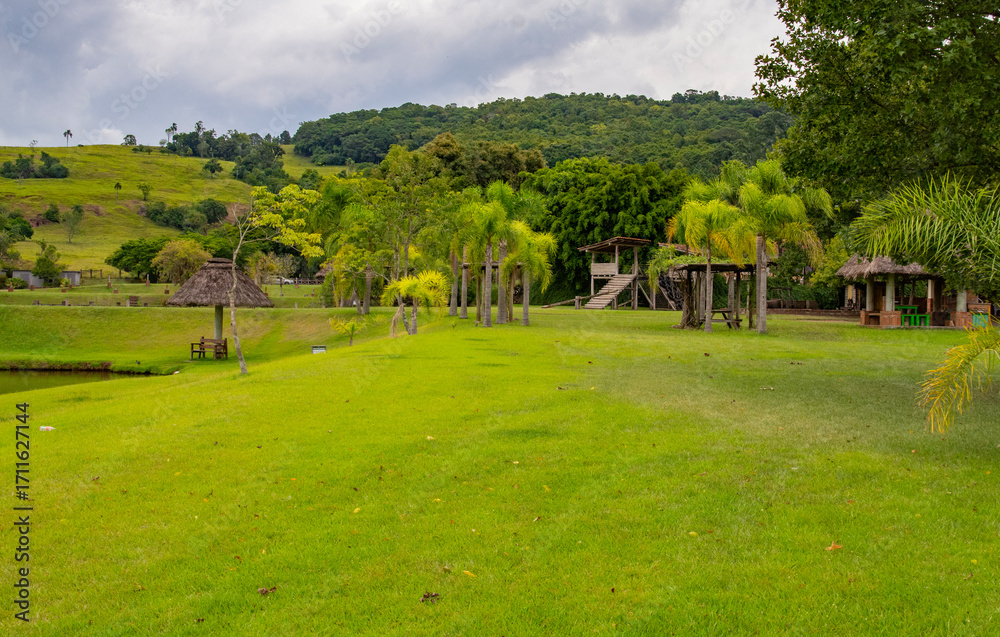 Naklejka premium Beautiful landscapes of the eco Fazenda, Rio Grande do Sul, Brazil