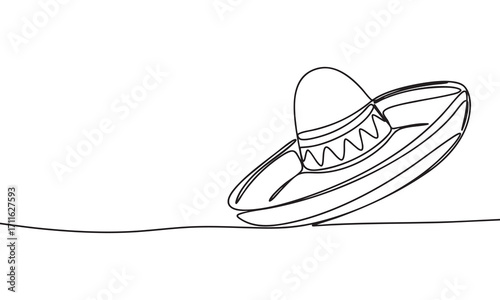 Line Drawing of a Sombrero