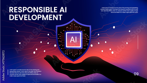 Responsible AI Development - Ethical Artificial Intelligence Illustration