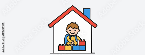 Vektor illustration kindergarten